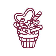 vector cute cupcake sweets art