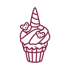 vector cute cupcake sweets art
