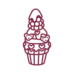 vector cute cupcake sweets art