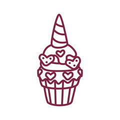 vector cute cupcake sweets art
