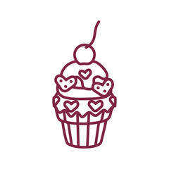 vector cute cupcake sweets art
