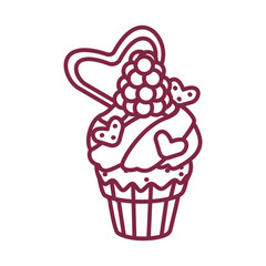 vector cute cupcake sweets art
