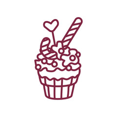 vector cute cupcake sweets art