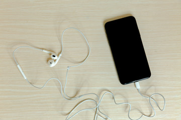 headphones on the table
