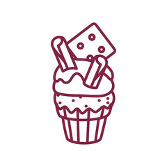 vector cute cupcake sweets art