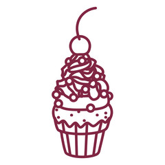 vector cute cupcake sweets art