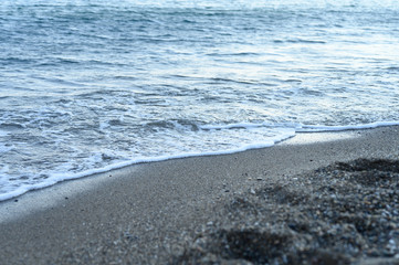 water on the sandy sea beach