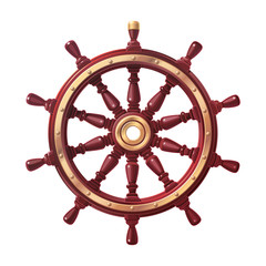 vector boat handwheel, ship wheel helm © Vetra Kori