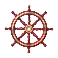 vector boat handwheel, ship wheel helm © Vetra Kori