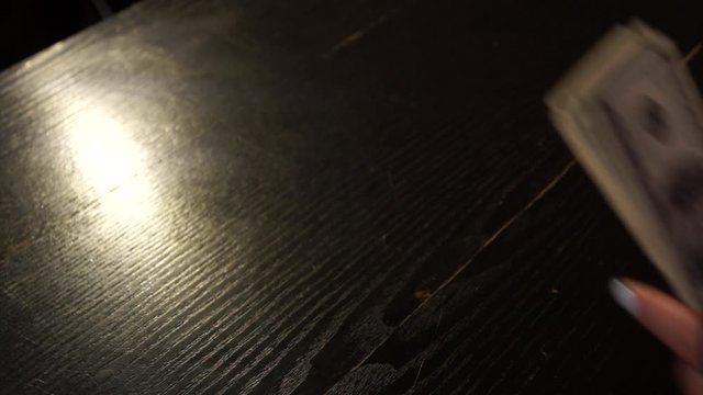 
Counting money in a dark room 