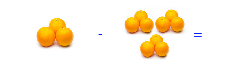 Simple math problems, subtraction problems, simple subtractions