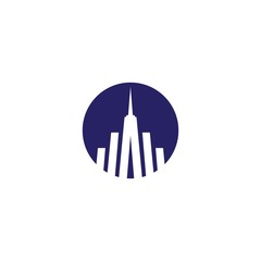 Tower city logo template vector design
