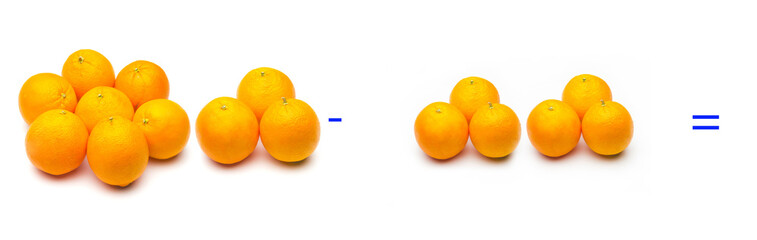 Simple math problems, subtraction problems, simple subtractions