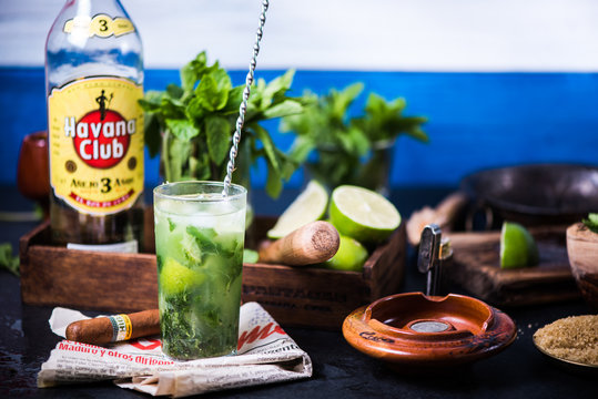 Havana Club Rum, Cuban Mojito cocktail