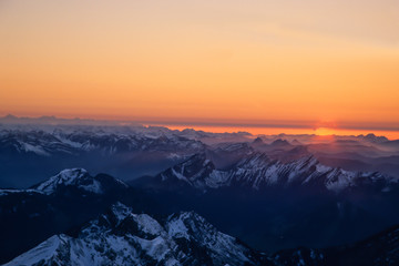 View at Alpsteinmountain, Alps, Switzerland, Europe