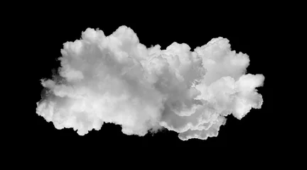 Deurstickers white clouds isolated on black © supamas