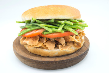 Chacarero Sandwich typical of chilean cuisine