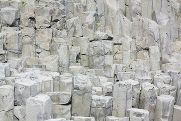 Basalt column formation in Iceland. Background 