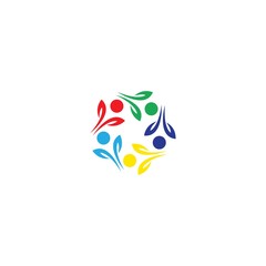 Obraz premium community logo template vector icon design