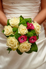 bride holding wedding bouquet
