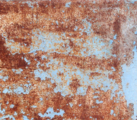 the texture of the rust