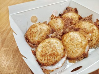 Kanom Krok ,Thai dessert from coconut milk , Thai street food