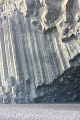 Basalt column formation in Iceland. Background 