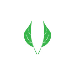 Vegan Logo Template vector symbol