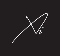 Couple Cursive Letters Initial Signature Handwriting Calligraphy