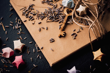 St.Valentine cards set,on different background.Decoration latters.