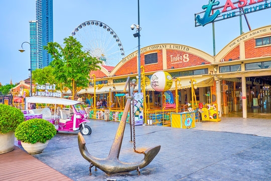 The anchor in Asiatique shopping area, on May 15 in Bangkok, Thailand