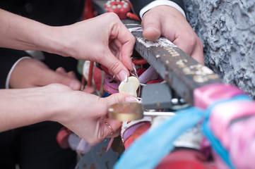 newlyweds dress castle at wedding