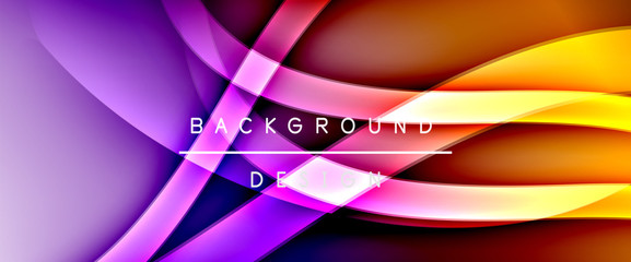 Dynamic trendy fluid color gradient abstract background with flowing wave lines. Vector Illustration