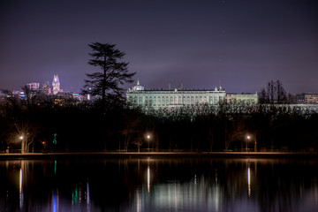 Palacio Real de Madrid, Spain (Seen from the Casa de Campo lake)