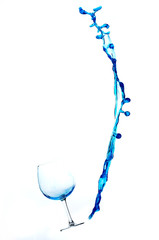 splash of blue water