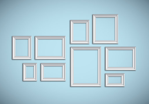 Picture frame idea, inspiration on transparent background. Easy way to put picture into frame and easy proportions customization - high detailed vector with shadows