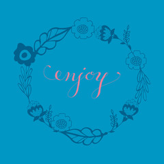 floral ornament of leaves, flowers, swirls collection. Hand drawn set For invitations, greeting cards, Wedding Frames