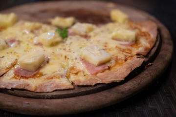 Pizza Hawaiian sausage bacon and pineapple