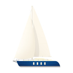 vector yacht clip art, sailboat
