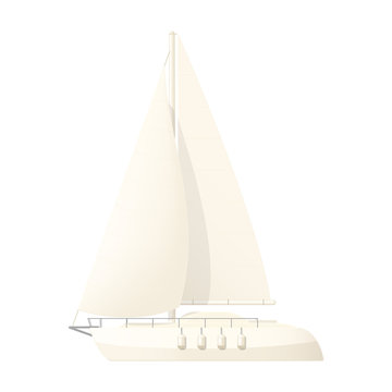 vector yacht clip art, sailboat