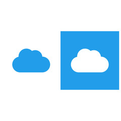 Fototapeta premium Flat style cloud icon/ Cloud logo