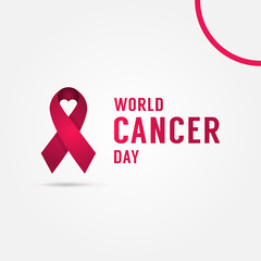 World Cancer Day Design Template Background
