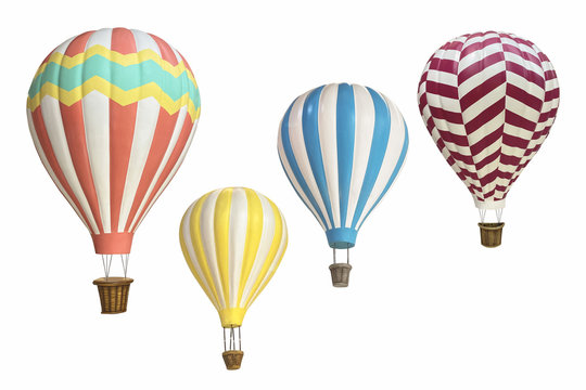 Colorful of balloons isolated on white background.