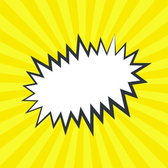 Pop art dialog bubble. Bang comic bubble for text. Cartoon speech bubble vector