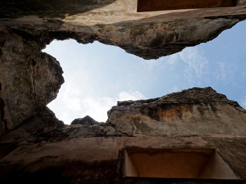 Kenongo building in the Taman Sari area. Taman Sari is the site of former royal garden of the Sultanate of Yogyakarta