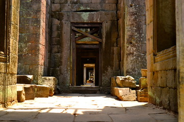 Temple passage in ruins
