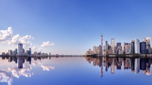 panoramic view at the skyline of new  york
