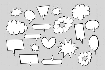 Speech bubble for comic text isolated background