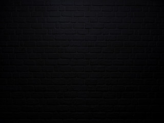 Black bricks wall pattern background.