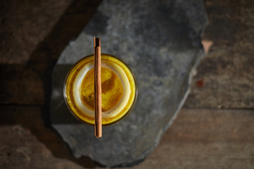Tropical cocktail with passion fruit..
